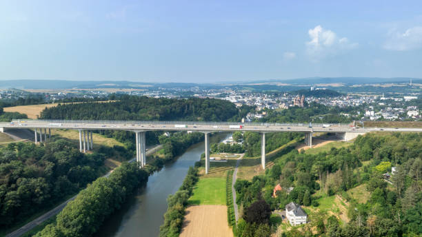 istock Highway bridge - aerial view 2165415625