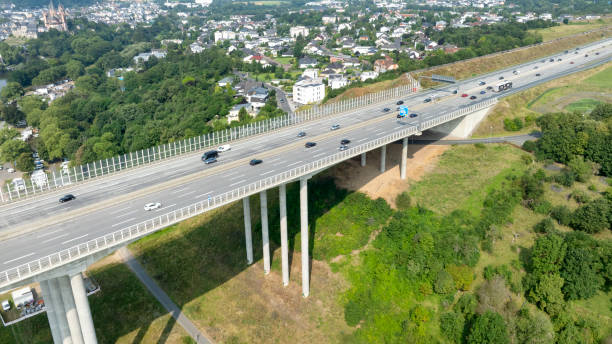 istock Highway bridge - aerial view 2165415639