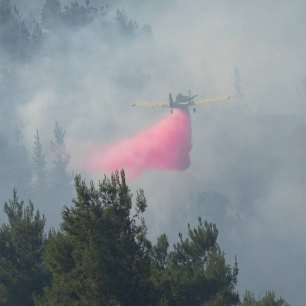istock A Firefighting Airplane Dumping Fire Retardant over a Fire 2165421305