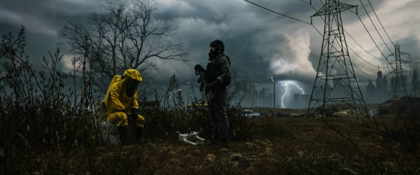 istock Post-Apocalyptic Encounter Under Stormy Skies 2165427317