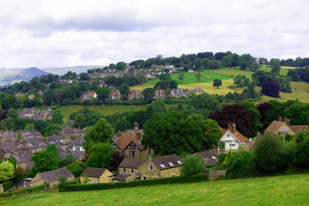 The Main Road into Hathersage, in the Peak District, Derbyshire, offers marvellous panoramic views of rural utopian decency and homely stone buildings.