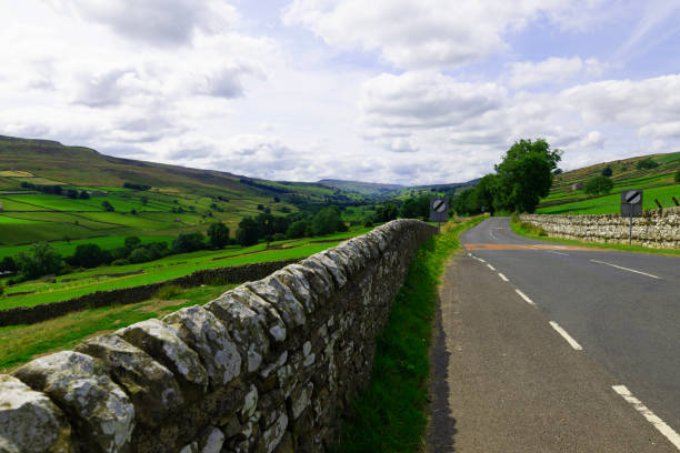 The road from Reeth to Mukar, Yorkshire Dales..