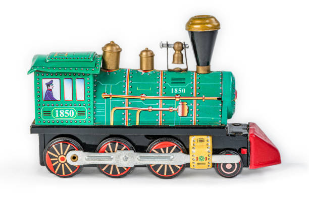 istock Old fashioned green train isolated on white with clipping path. 2165431178