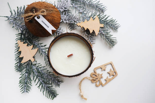 istock original handmade christmas candles in coconut 2165432100