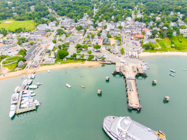 istock Vineyard Haven Marthas Vineyard. Aerial drone photo 2165434264