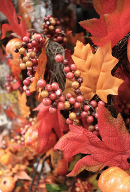 autumn composition of colorful leaves