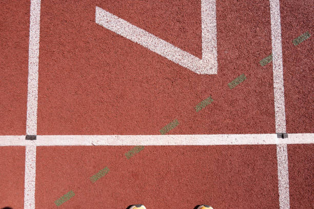 istock running track with number 7 for athletic competition, training, exercise 2165437873