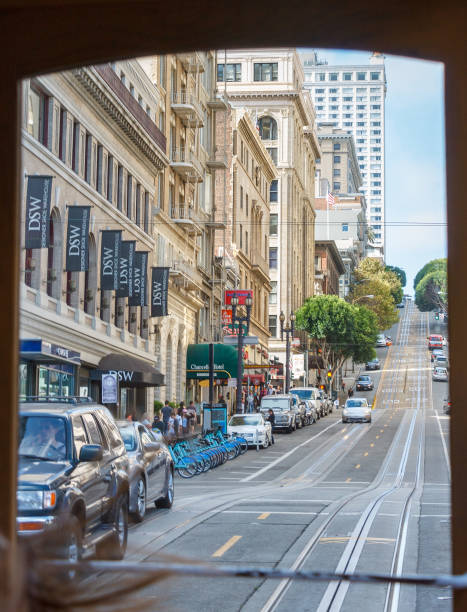 The San Francisco cable car system is the world's last manually operated cable car system and an icon of the city of San Francisco. It is among the most significant tourist attractions in the city, Powell Street is a street in San Francisco, California that connects from Market Street through Union Square, North Beach, Nob Hill, Russian Hill and ends at Fisherman's Wharf. San Francisco is the commercial, financial, and cultural center of Northern California.