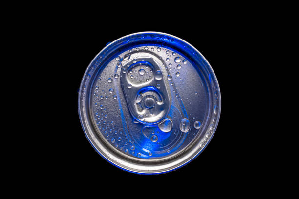 istock Closed jar with a sweet drink with water droplets on the surface. Black background 2165449310