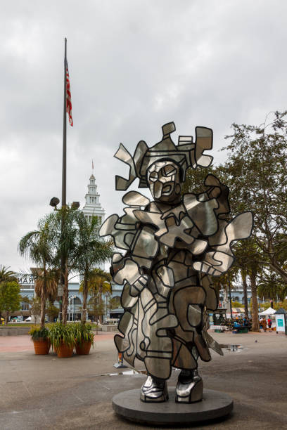 San Francisco, CA, USA - September, 18th,  2014: The sculpture La Chiffonniere from Jean Dubuffet at the Embarcadero , downtown San Francisco, California
