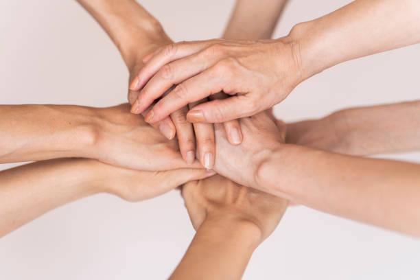 istock Several people are joining hands to deepen their bond 2165450814