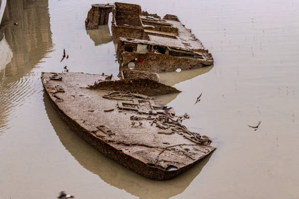 Wrecked canoe