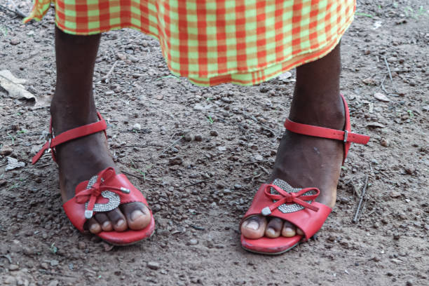 Child's feet with sandals