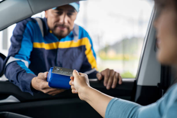istock Contactless payment at a gas station 2165462138