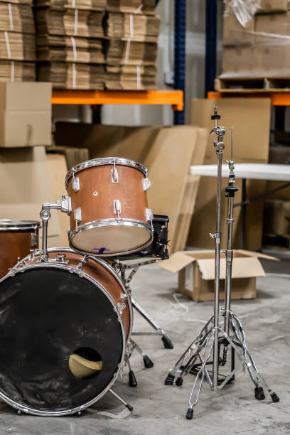 istock Wood Drum Set in Warehouse Boxes 2165464776