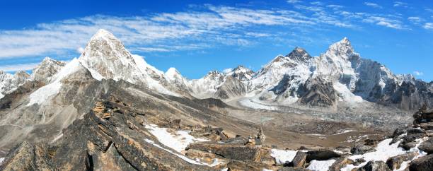istock Mount Everest and Pumori peak, himalaya, panoramic view 2165465888