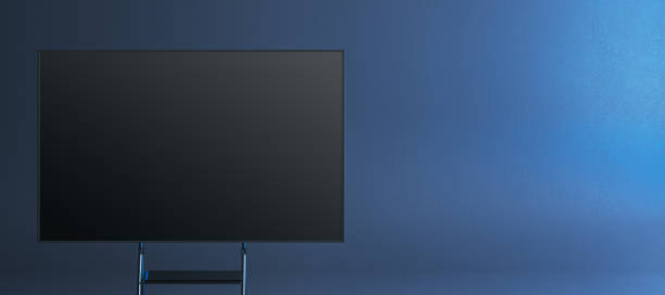 istock Modern blackboard on an easel against blue background. 3D Rendering 2165471438