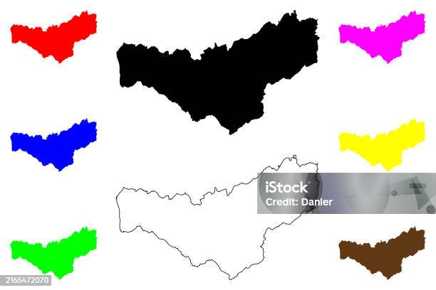 Merzig Map Merzig Wadern District Map Vector Illustration Scribble Sketch ...