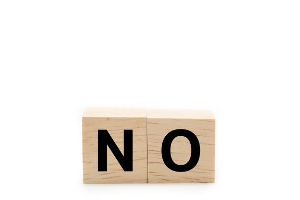 istock Wooden blocks with NO wording. 2165472950