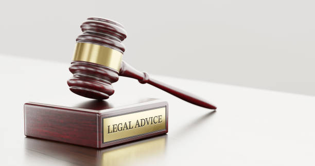 istock Legal advice:: Judge's Gavel and wooden stand with text word 2165478706
