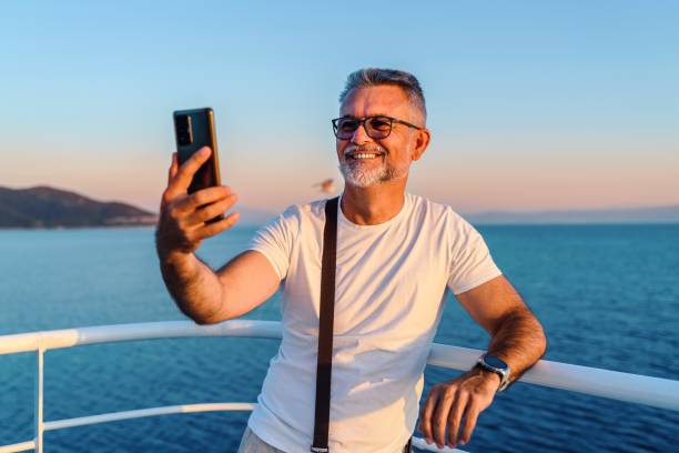 istock A male tourist on a ferry 2165481079