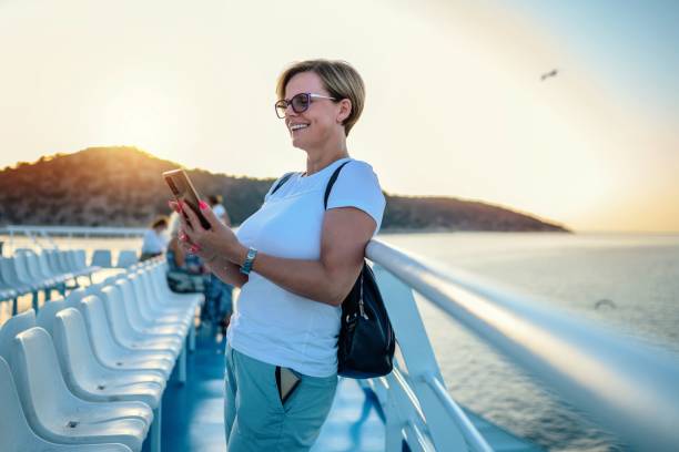 istock A famale tourist on a ferry 2165485132