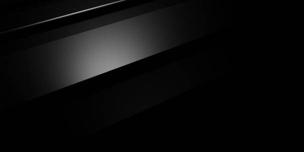 3d rendering of black abstract geometric dark background. Scene for advertising design, showroom, technology, future, modern, sport, game, presentation, cosmetic. Sci Fi Illustration. Product display