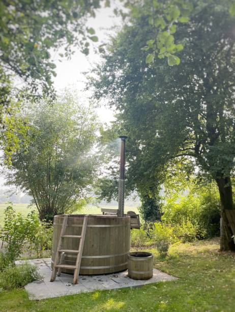 istock Wooden hot tub 2165489168