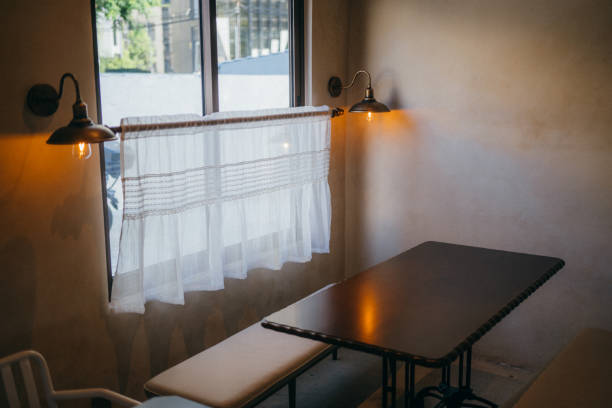 istock Empty tabletop in the coffee shop 2165491279