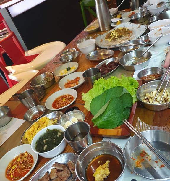 istock Korean food, kimchi, salad, beef 2165492624