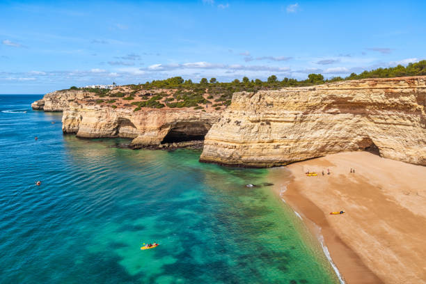 Cliffs and Turquoise Waters at Praia da Corredoura, Algarve