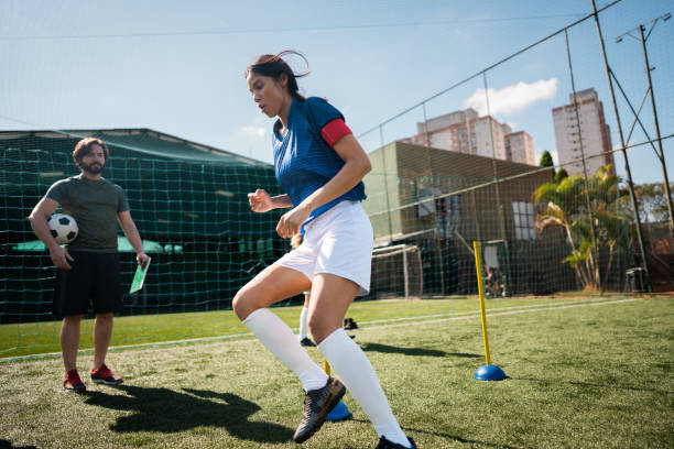 istock Soccer player training on soccer field 2165513360
