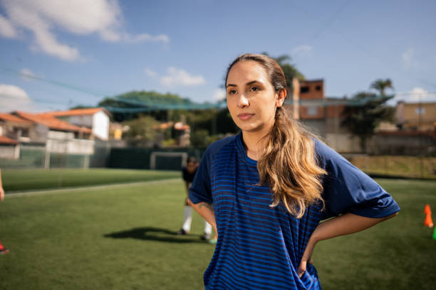 istock Soccer player looking away on soccer field 2165513774