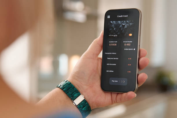 istock Person Checking Credit Card Details On Mobile Device Inside Modern Building During Daytime 2165516612