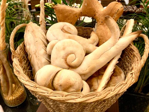 istock Various breads on a wooden basket 2165521059