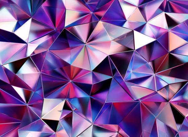 istock Luxury Abstract Realistic Purple Crystal Texture Reflection Close Up Background 3D rendering 2165522483