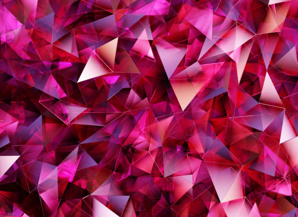 istock Luxury Abstract Realistic Red Crystal Texture Reflection Close Up Background 3D rendering 2165522489