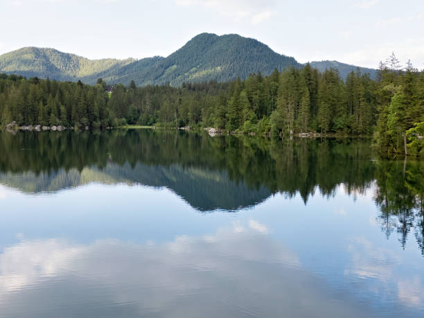istock Forest lake Hintersee between mountains and forest in Berchtesgaden, Bavaria 2165524667