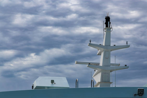 Mast deck on a ship sailing from Lanzarote to Graciosa, Canary Islands, Spain