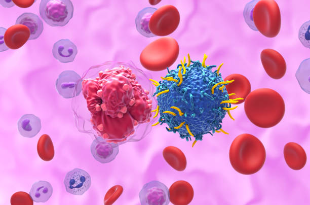 istock CAR T cell therapy in Acute Lymphocytic Leukemia (ALL) - closeup view 3d illustration 2165527262