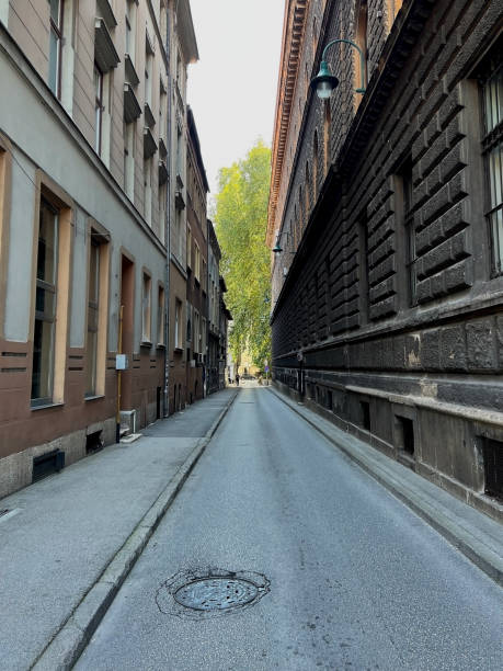 istock An alleyway between two historic buildings, featuring a cobblestone path and detailed stone fasades. 2165531130