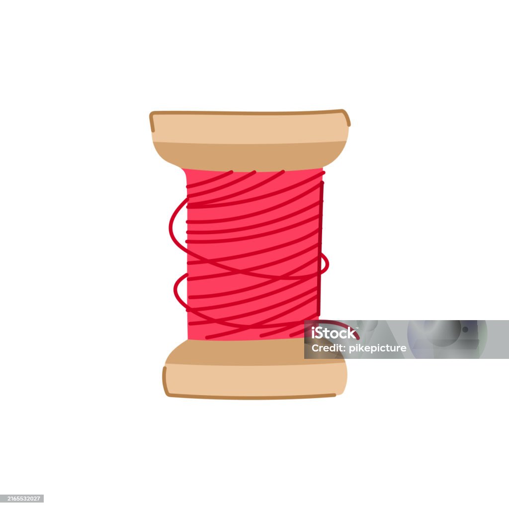Cotton Thread Spool Cartoon Vector Illustration Stock Illustration ...