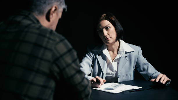istock Honest female police detective refusing a bribe offer, justice will be served 2165533431