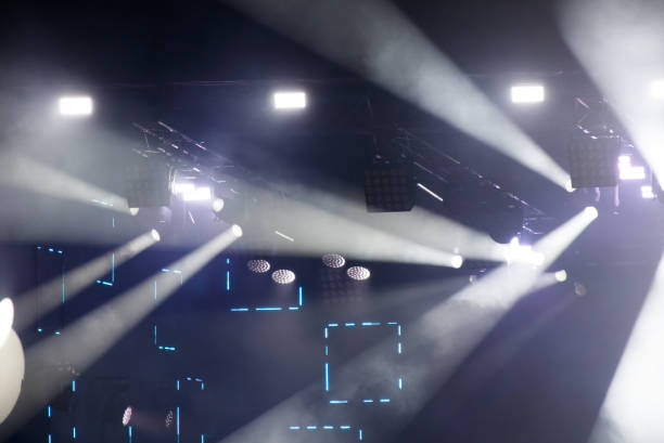 istock Blue light at a concert. Abstract background 2165534362