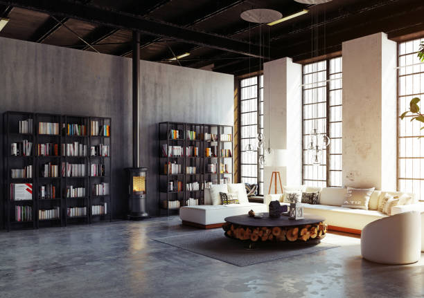 istock modern loft living room interior. 2165538686