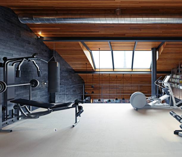 istock home gym room in the attic 2165538704