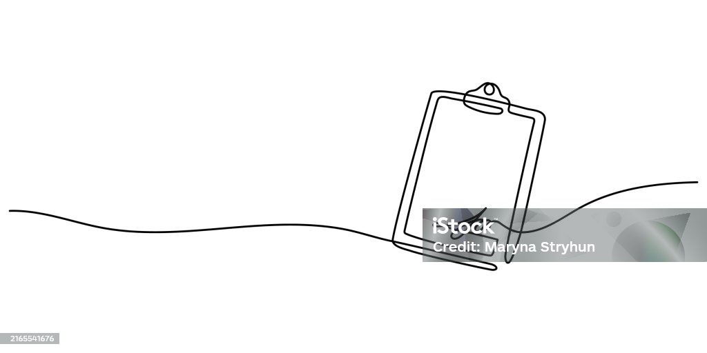 One Line Drawing Document Sheet Of Continuous Oneline Drawing Document Signature The Concept Of A ...