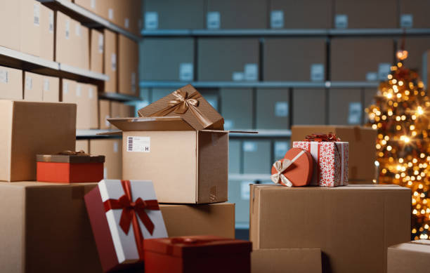 Christmas gifts at the warehouse