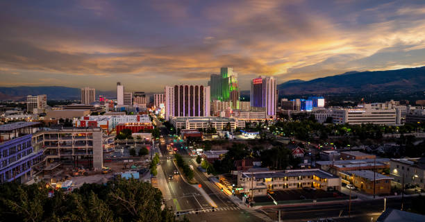 Reno Nevada Skyline stock photo