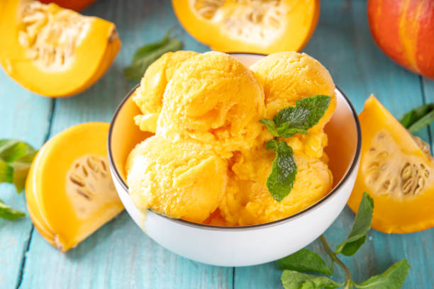 istock Pumpkin ice cream bowl 2165548837